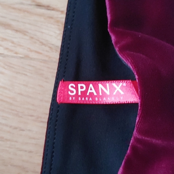 SPANX. Rich Burgundy Velvet Leggings. Small. Like new. - Picture 5 of 7